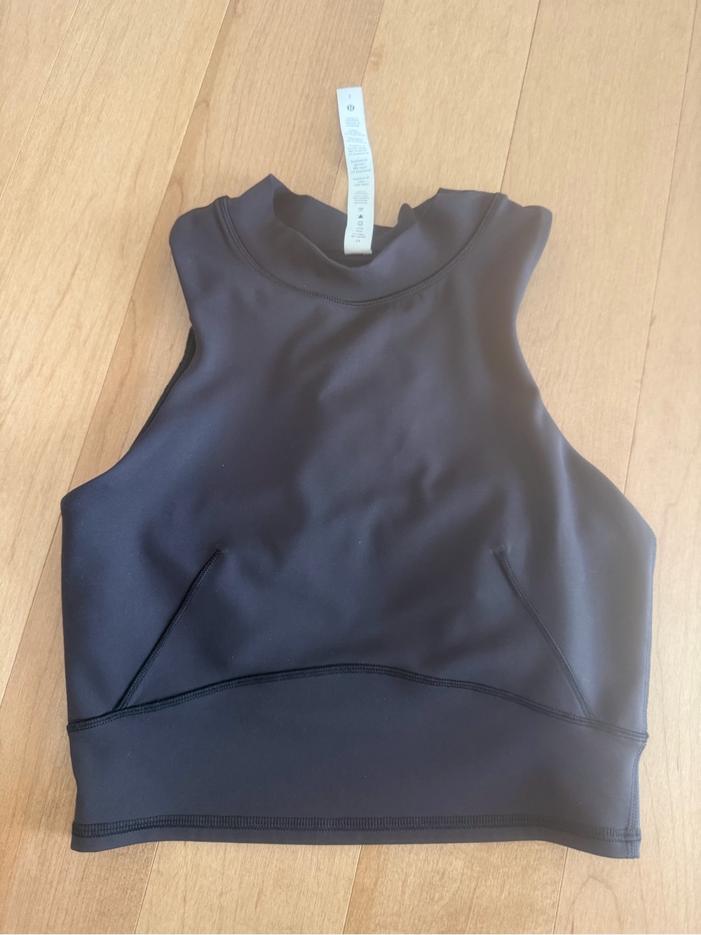 lululemon athletica Black High-Neck Cropped Tank